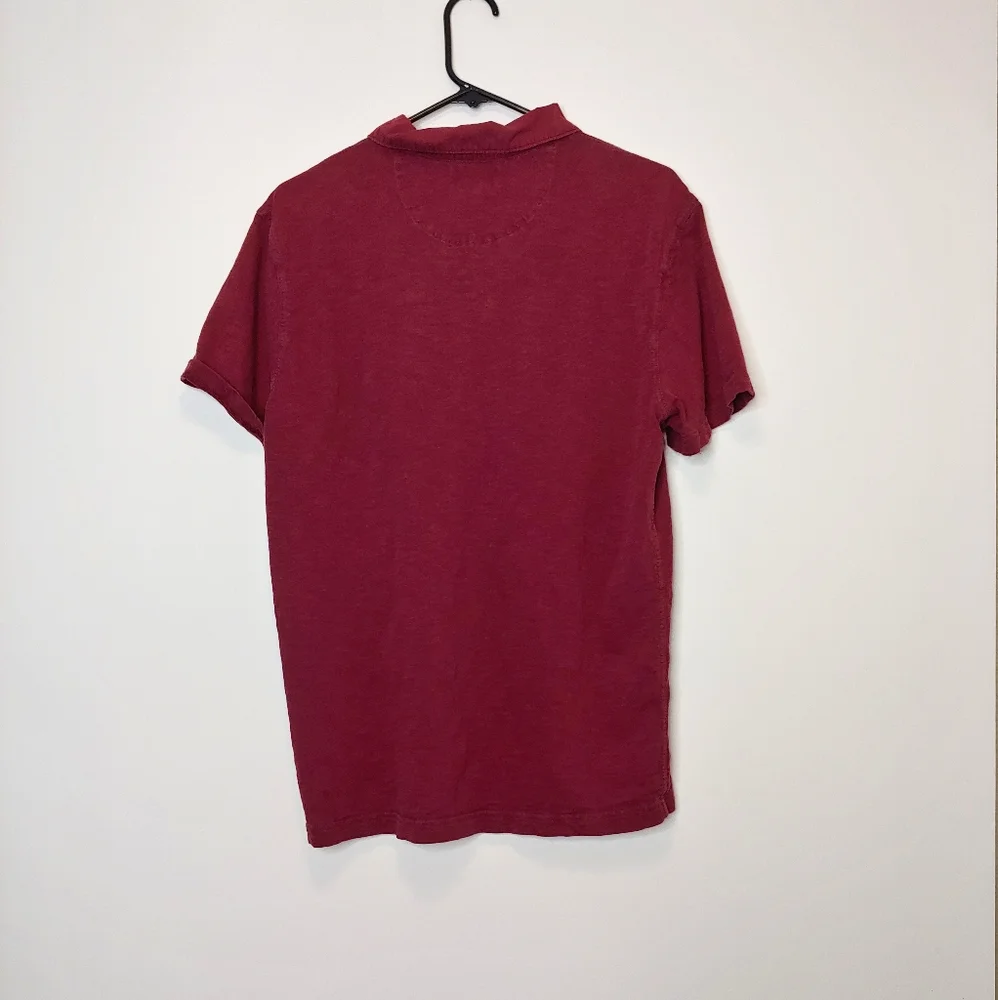 Banana Republic Men's Half Button Collared Short Sleeve Polo Shirt Size Large